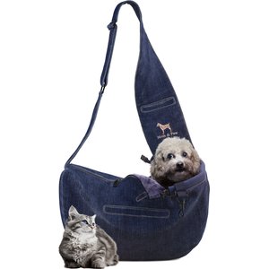 Noah & Paw Machine Washable Dog & Cat Sling Carrier, Medium, Dark Blue