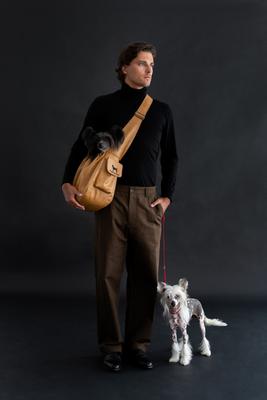Show full view: Noah & Paw Machine Washable Dog & Cat Sling Carrier, Medium, Camel slide 8 of 10