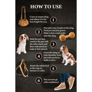 Noah & Paw Machine Washable Dog & Cat Sling Carrier, Medium, Camel