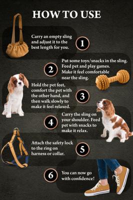 Show full view: Noah & Paw Machine Washable Dog & Cat Sling Carrier, Medium, Camel slide 7 of 10