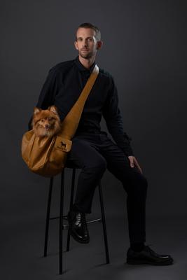 Show full view: Noah & Paw Machine Washable Dog & Cat Sling Carrier, Medium, Camel slide 3 of 10