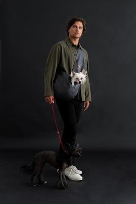 Show full view: Noah & Paw Machine Washable Dog & Cat Sling Carrier, Medium, Charcoal slide 8 of 10