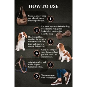 Noah & Paw Machine Washable Dog & Cat Sling Carrier, Medium, Brown