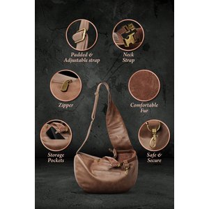 Noah & Paw Machine Washable Dog & Cat Sling Carrier, Medium, Brown