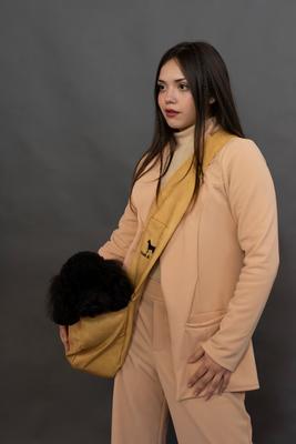 Show full view: Noah & Paw Machine Washable Dog & Cat Sling Carrier, Medium, Beige slide 7 of 10