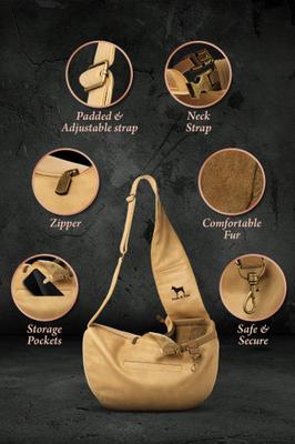 Show full view: Noah & Paw Machine Washable Dog & Cat Sling Carrier, Medium, Beige slide 5 of 10