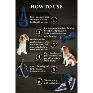 Noah & Paw Machine Washable Dog & Cat Sling Carrier, Medium, Light Blue