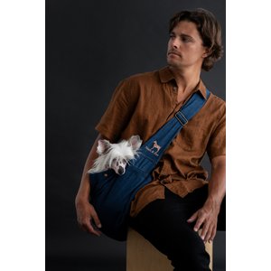 Noah & Paw Machine Washable Dog & Cat Sling Carrier, Medium, Dark Blue