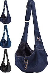 Noah & Paw Machine Washable Dog & Cat Sling Carrier, Medium, Dark Blue