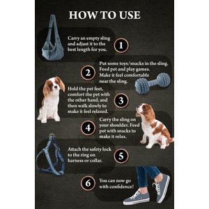 Noah & Paw Machine Washable Dog & Cat Sling Carrier, Medium, Grey