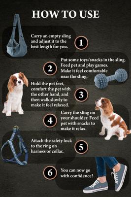 Show full view: Noah & Paw Machine Washable Dog & Cat Sling Carrier, Medium, Grey slide 6 of 10