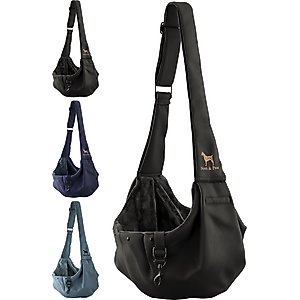 Noah & Paw Machine Washable Dog & Cat Sling Carrier, Medium, Black