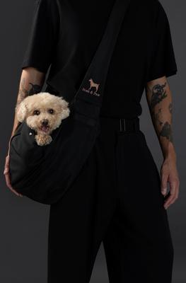 Show full view: Noah & Paw Machine Washable Dog & Cat Sling Carrier, Medium, Black slide 4 of 11