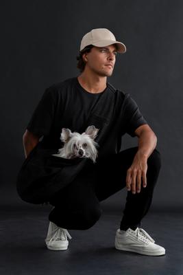 Show full view: Noah & Paw Machine Washable Dog & Cat Sling Carrier, Medium, Black slide 7 of 9