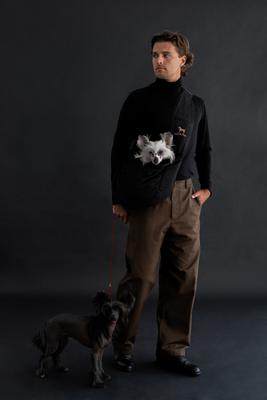 Show full view: Noah & Paw Machine Washable Dog & Cat Sling Carrier, Medium, Black slide 2 of 9