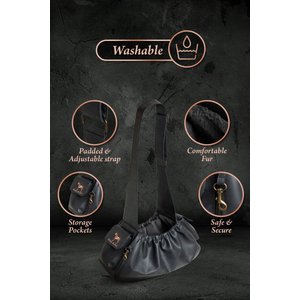 Noah & Paw Machine Washable Dog & Cat Sling Carrier, Medium, Charcoal