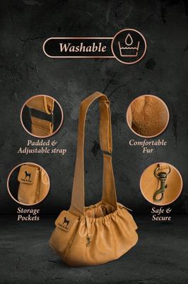 Show full view: Noah & Paw Machine Washable Dog & Cat Sling Carrier, Medium, Camel slide 6 of 10