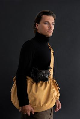 Show full view: Noah & Paw Machine Washable Dog & Cat Sling Carrier, Medium, Beige slide 7 of 9