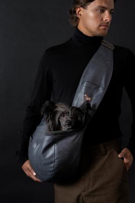 Show full view: Noah & Paw Machine Washable Dog & Cat Sling Carrier, Medium, Charcoal slide 9 of 10