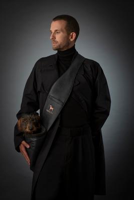 Show full view: Noah & Paw Machine Washable Dog & Cat Sling Carrier, Medium, Charcoal slide 2 of 10