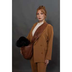 Noah & Paw Machine Washable Dog & Cat Sling Carrier, Medium, Brown