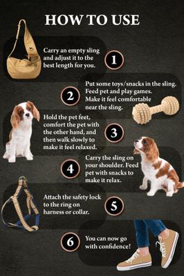 Show full view: Noah & Paw Machine Washable Dog & Cat Sling Carrier, Medium, Beige slide 6 of 10