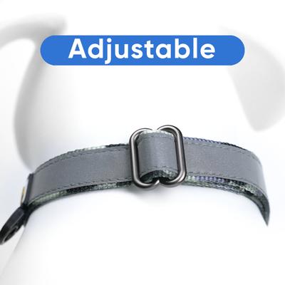 Show full view: Pawtitas Personalized Reflective Martingale Dog Collar, Camouflage Grey, Medium: 13 to 20-in neck, 3/4-in wide slide 7 of 10