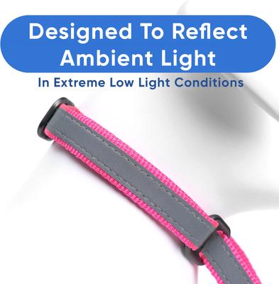 Show full view: Pawtitas Personalized Reflective Martingale Dog Collar, Pink, Medium: 13 to 20-in neck, 3/4-in wide slide 5 of 10
