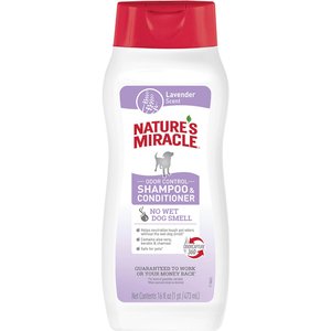 Nature's Miracle Odor Control Dog Shampoo, Lavender Scent, 16-oz bottle