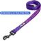 Show in main carousel: Pawtitas Solid Personalized Dog Leash, Purple, Large: 6-ft long, 1-in wide slide 6 of 10
