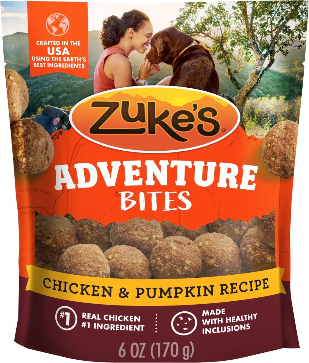 ZUKE'S Adventure Bites Chicken & Pumpkin Recipe Soft & Chewy Dog
