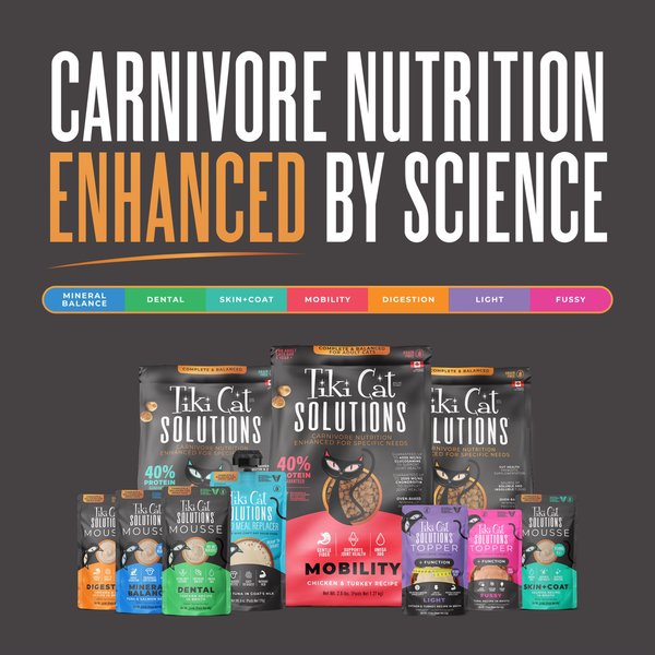 Tiki Cat Solutions Skin & Coat Salmon & Herring Grain-Free Dry Cat Food