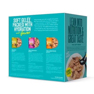 Show full view: Tiki Cat Gelee Tuna Variety Pack Grain-Free Wet Cat Food, 2.8-oz pouch, case of 12 slide 3 of 9