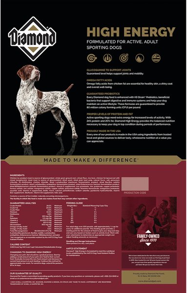 Diamond Hi-Energy Sporting Dog Formula Dry Dog Food