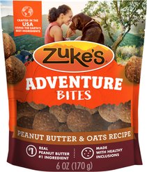 Zuke's Adventure Bites Peanut Butter & Oats Recipe Soft & Chewy Dog Treats, 6-oz pouch