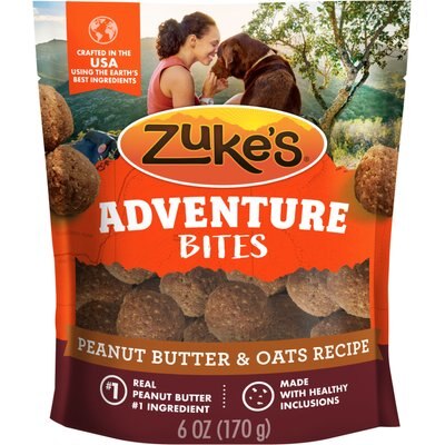 Zuke's Zuke's Adventure Bites Peanut Butter & Oats Recipe Soft & Chewy Dog Treats, 6-oz pouch