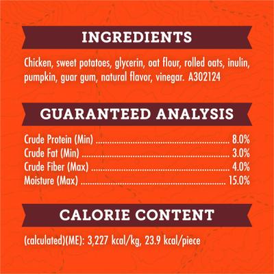 Show full view: Zuke's Adventure Bites Chicken & Pumpkin Recipe Soft & Chewy Dog Treats, 6-oz pouch slide 7 of 12