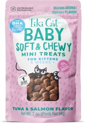 Tiki Cat Baby Tuna & Salmon Flavor Soft & Chewy Kitten Treat, 2-oz pouch