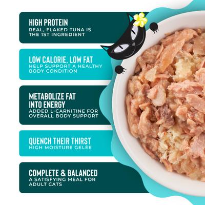 Show full view: Tiki Cat Gelee Tuna Variety Pack Grain-Free Wet Cat Food, 2.8-oz pouch, case of 12 slide 7 of 9