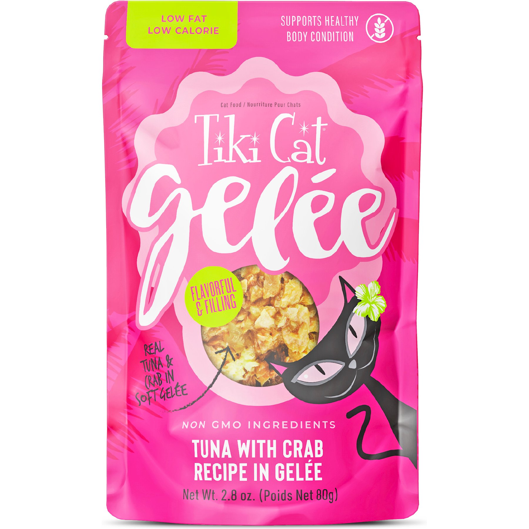 Tiki Cat Gelee Tuna & Crab Grain-Free Wet Cat Food, 2.8-oz pouch, case of 12