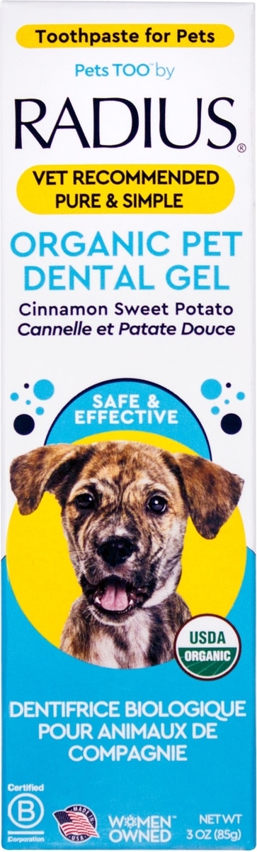 RADIUS USDA Organic Dog Toothpaste, 3-oz bottle