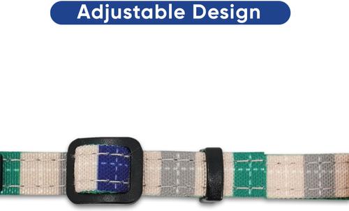 Show full view: Pawtitas Multicolor Personalized Breakaway Cat Collar, Blue/Green/Grey, X-Small: 8 to 12-in neck, 3/8-in wide slide 8 of 10