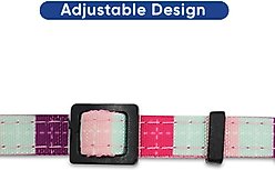 Pawtitas Multicolor Personalized Breakaway Cat Collar, Teal/Pink/Purple, X-Small: 8 to 12-in neck, 3/8-in wide slide 2 of 9