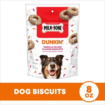 Show full view: Milk-Bone Dunkin' Vanilla Glaze Flavor Dog Treats, 8-oz bag slide 3 of 12