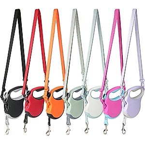 Chai's Choice Reflective Hands-Free Retractable Leash, Lavender/Gray, Small: 16-ft long, 1/3-in wide