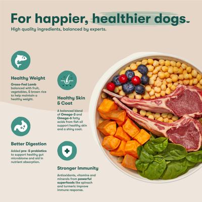 Show full view: Jinx Grass-Fed Lamb, Sweet Potato & Carrot Dry Dog Food, 11.5-lb bag slide 4 of 12