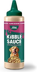 Jinx Kibble Sauce Beef Bone Broth Wet Dog Food Topper, 12-fl oz bottle
