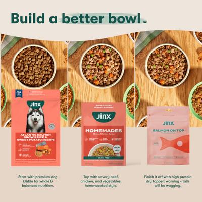 Show full view: Jinx Bone Broth Stew with Beef & Vegetables Grain-Free Wet Dog Food, 13-oz can, case of 12 slide 9 of 11