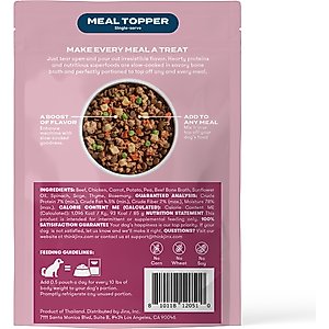 Jinx Homemades Grain-Free Beef & Chicken Pate Wet Dog Food Meal Topper, 3-oz pouch, case of 8