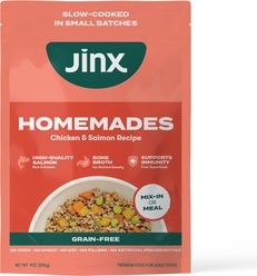 Jinx Salmon & Chicken Homemades Grain-Free Wet Dog Food, 9-oz pouch, case of 12